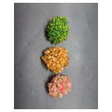 Set of Three Beaded Cluster Brooches