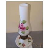 Painted Floral Electric Dresser Lamp