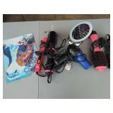 Hair Styling Tools with Lighted Mirror and Decorative Art