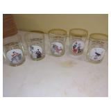 Norman Rockwell, Saturday Evening Post Glasses, Set of Five