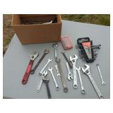 Wrenches Including Husky Set and Adjustable Wrenches