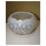 Carnival Glass Bowl with Starburst Design