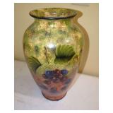 Hand-Painted Decorative Vase with Fruit Motif