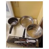 Assorted Cookware Including Pans and Steamer