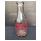 Somerset Milk & Ice Cream Co. Pyro Glass Milk Bottle Somerset Kentucky