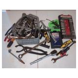 Hand Tools Including Socket Sets, Wrenches, and Pliers