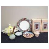 Assorted Decorative Home Decor and Tableware Grouping