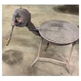 Cast Iron Forge with Hand-Cranked Blower and Round Grate