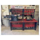 Ammco Brake Lathe with Workbenches, Tool Boards, and Accessories