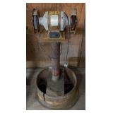 Bench Grinder on Pedestal Stand