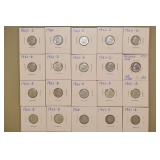 20 Roosevelt 90% Silver  Dimes