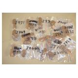 15 Small Bags Of Lincoln Cents,