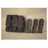 3 Star-M Magazines With Triple Belt Pouch,