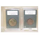 Augustus Caesar Nummis Bronze Coin & Medieval Bronze Nummis Viking Coin,
