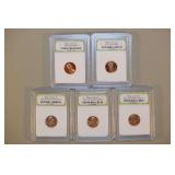 5 DCAM Proof & Brilliant Uncirculated Lincoln Cents!