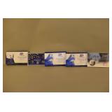 1999, 2002, 2003, 2004, & 2009 US Mint Proof Quarter Sets,