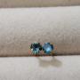 10K Yellow Gold Blue Topaz Stud Earring SJC