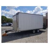White Enclosed Trailer
