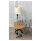 Magazine Rack with Lamp and Storage Unit Y8C