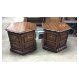 Two Hexagonal Side Tables G8B