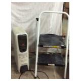 DeLonghi Portable Heater and Step Stool K10C