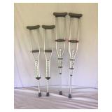 2 Sets of Crutches and Cane U9C