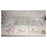 Assorted Glassware & Dish Towels T7B