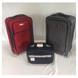 2 Suitcases & 1 Hard Case Carry On U9C