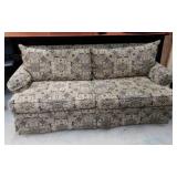 Brown Upholstered Queen Size Sleeper Sofa X