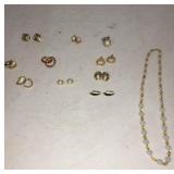 Various Matching Earring Sets & Necklace T7A