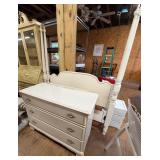 White Dresser And Twin 4 Poster Bed Frame