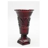 Avon Cape Cod Ruby Red Footed Vase