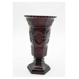Avon Cape Cod Ruby Red Footed Vase