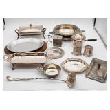 Lot Of Assorted Silver Plate Serving Pieces