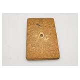 Gold Tone Embossed Cigarette Case
