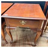 Cherry Broyhill Queen Anne Style End Table