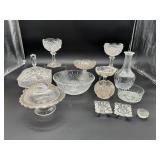 Assorted Glass Bowls, Candy Dish,Ashtrays,