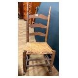 Ladder Back Woven Rush Seat Rocker