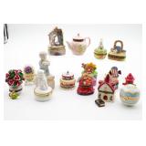 Collection Of Porcelain Trinket Boxes