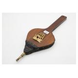 Fireplace Bellow Fire Stoker W/Brass Ship