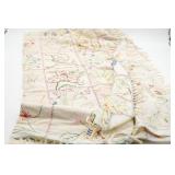 White Hand Embroidered Child Size Bed Topper