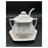Adams & Sons Ironstone Soup Tureen With Ladle