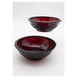 Avon Cape Cod Ruby Red Serving Bowls