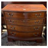 Mahogany Broyhill Serpentine Style Bachelors Chest