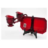 Avon Cape Cod Ruby Red Serving Tray And