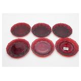 Avon Cape Cod Ruby Red Dessert Plates