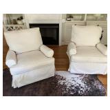 Pair of Rowe Slip Cover Chairs