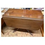 Drop Leaf Dining Table With Brass Feet And Drawer