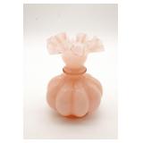 Fenton Peach Melon Vase