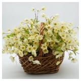 Silk Floral Arrangement In Basket